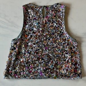 NEW w/ TAGS Rachel Comey Cassio Kitchen Sink Sequin Top XL Retail $725